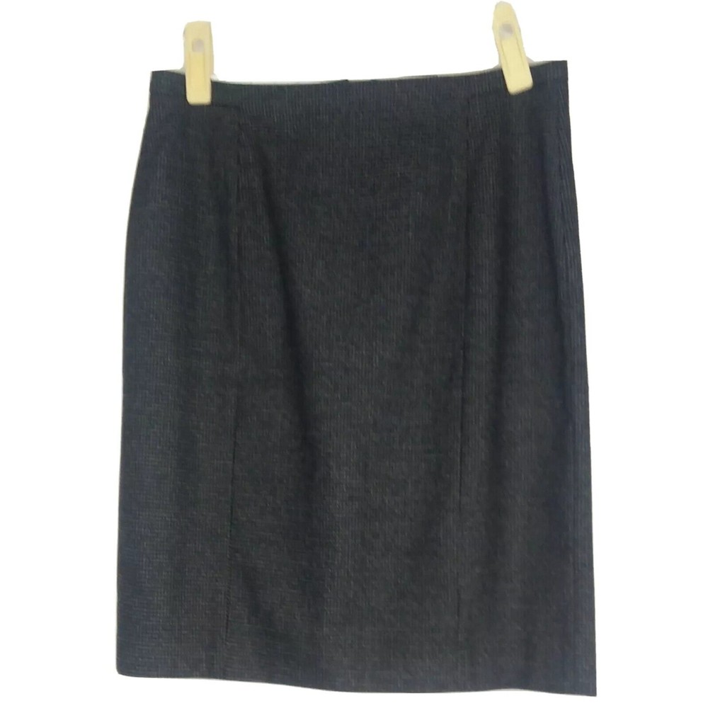 Ann Taylor Suit Skirt Women's Petites size 6P Black Tweed Pleated Lined NEW